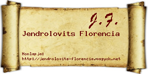 Jendrolovits Florencia névjegykártya